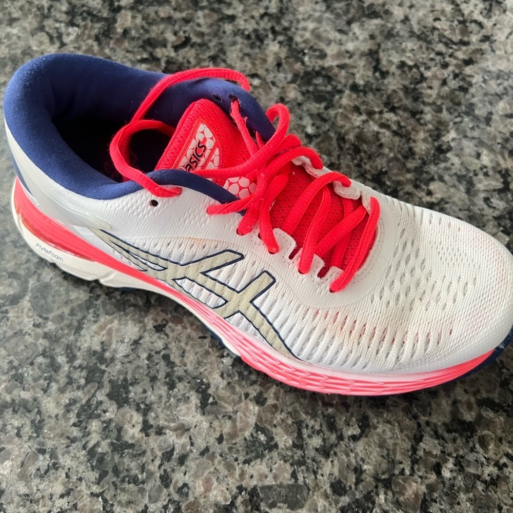 ASICS Women's Running Shoe - White and Pink